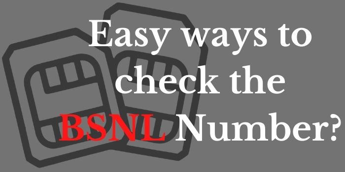 BSNL number check code