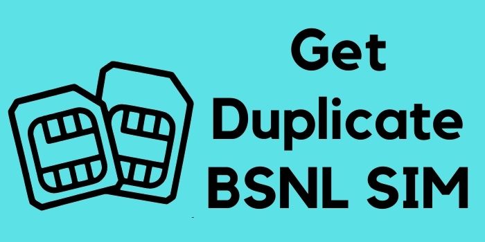 BSNL Duplicate SIM card