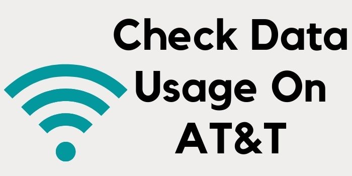 how to check data usage with AT&T