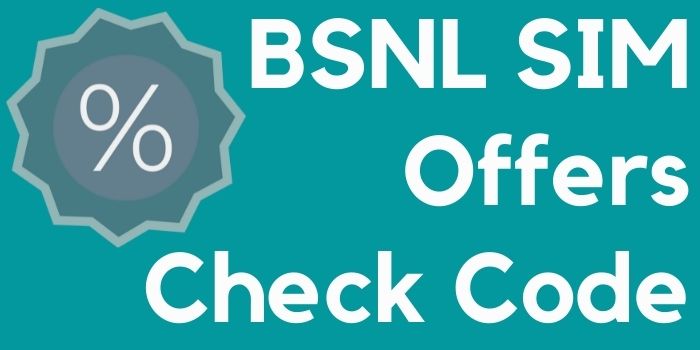 BSNL Offer Check Code