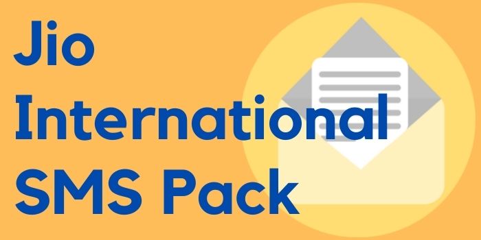 Jio International SMS Pack